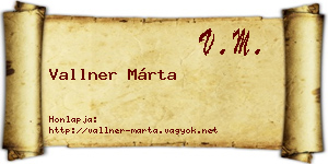Vallner Márta névjegykártya