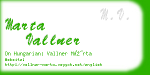marta vallner business card